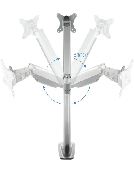 TooQ DB3032TNR-S Soporte Monitor Giratorio e Inclinable para Pantallas 13"-32" Máx. 9Kg Gris