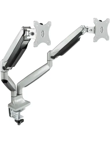 TooQ DB3132TNR-S Soporte Monitor Giratorio de 2 Brazos para Pantallas 13"-32" Máx. 18 Kg Gris