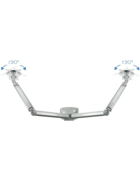 TooQ DB3132TNR-S Soporte Monitor Giratorio de 2 Brazos para Pantallas 13"-32" Máx. 18 Kg Gris