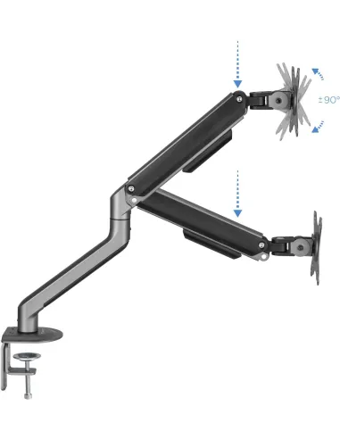 TooQ DB4032TNR-G Soporte de Mesa para Monitor/TV 17"-32" Máx. 9Kg Negro