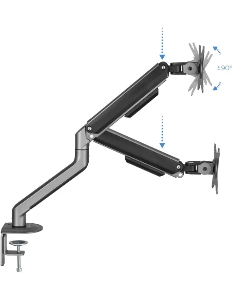 TooQ DB4032TNR-G Soporte de Mesa para Monitor/TV 17"-32" Máx. 9Kg Negro