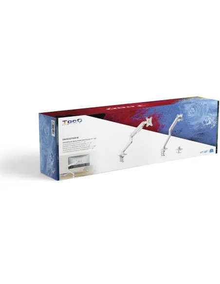 TooQ DB4032TNR-W Soporte Mesa Giratorio/Inclinable Monitor/TV 17"-32" Máx. 9Kg Blanco