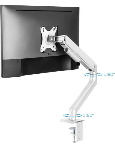 TooQ DB4032TNR-W Soporte Mesa Giratorio/Inclinable Monitor/TV 17"-32" Máx. 9Kg Blanco