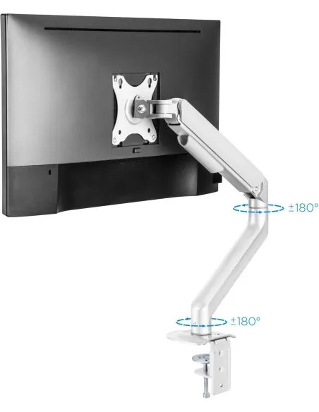 TooQ DB4032TNR-W Soporte Mesa Giratorio/Inclinable Monitor/TV 17"-32" Máx. 9Kg Blanco