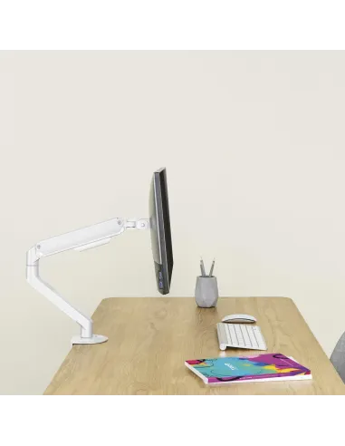 TooQ DB4032TNR-W Soporte Mesa Giratorio/Inclinable Monitor/TV 17"-32" Máx. 9Kg Blanco