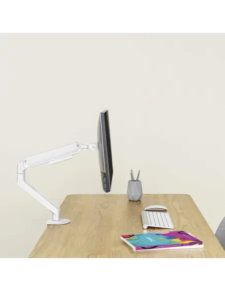 TooQ DB4032TNR-W Soporte Mesa Giratorio/Inclinable Monitor/TV 17"-32" Máx. 9Kg Blanco