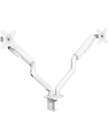TooQ DB4132TNR-W Soporte de Mesa para 2 Monitores/TVs 17"-32" Máx. 9Kg cada Brazo Blanco