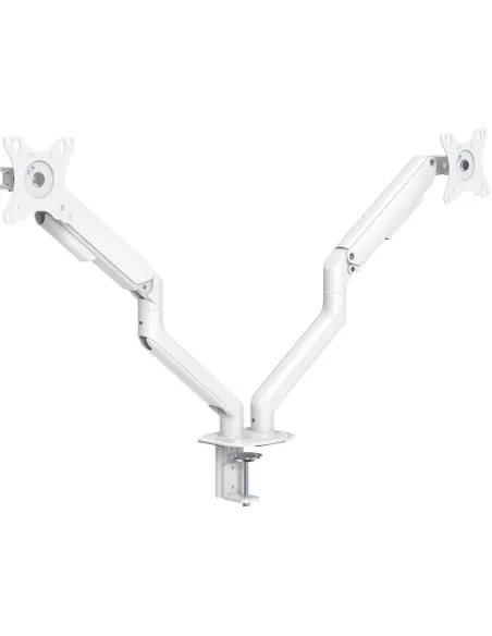 TooQ DB4132TNR-W Soporte de Mesa para 2 Monitores/TVs 17"-32" Máx. 9Kg cada Brazo Blanco