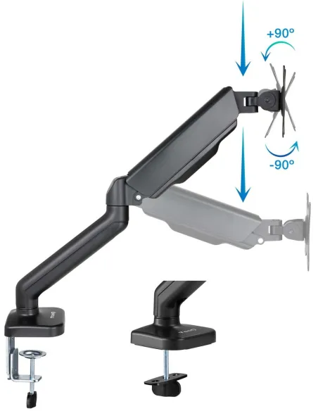 TooQ DB5032TNR-B Soporte de Mesa para Monitor 17"-32" Máx. 9 Kg Negro