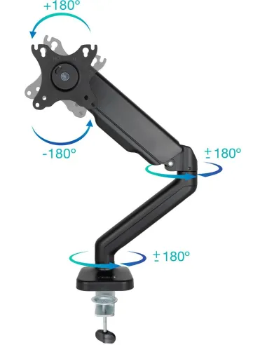 TooQ DB5032TNR-B Soporte de Mesa para Monitor 17"-32" Máx. 9 Kg Negro