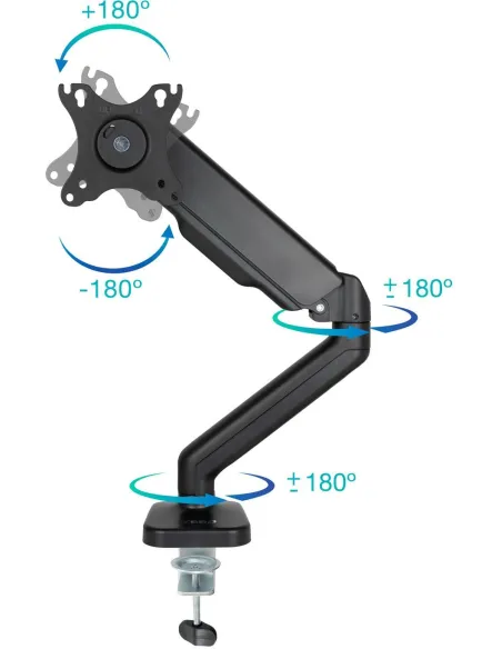 TooQ DB5032TNR-B Soporte de Mesa para Monitor 17"-32" Máx. 9 Kg Negro
