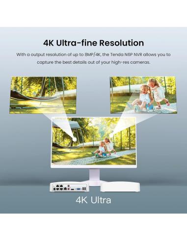 Tenda N6P-4H Videograbador 4K PoE