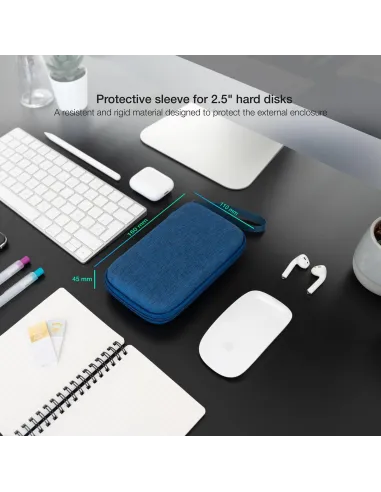 TooQ TQBC-E2503PB Funda Para Caja Externa 2.5" Azul Pacífico