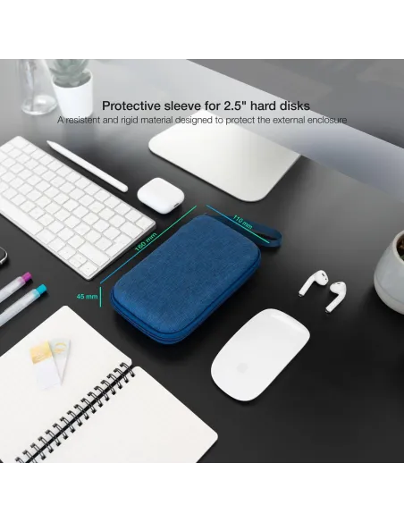 TooQ TQBC-E2503PB Funda Para Caja Externa 2.5" Azul Pacífico