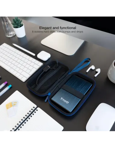TooQ TQBC-E2503PB Funda Para Caja Externa 2.5" Azul Pacífico