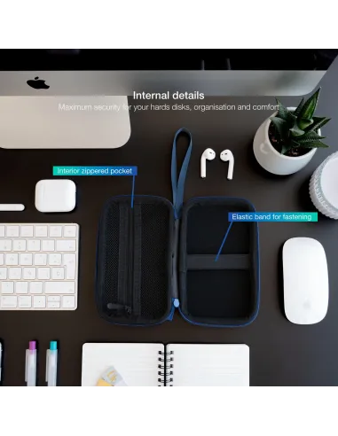 TooQ TQBC-E2503PB Funda Para Caja Externa 2.5" Azul Pacífico
