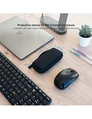 TooQ TQBC-M201B Funda Para Caja Externa M.2 Negro