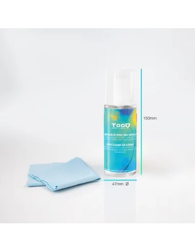 TooQ TQSC0016 Kit Limpiador de Pantallas Spray 150ml + Paño Microfibra