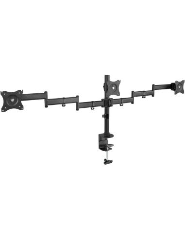 TooQ DB1327TN-B Soporte de Mesa Monitor 3 Brazos 13"-27" Máx. 8Kg Negro