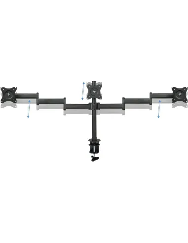 TooQ DB1327TN-B Soporte de Mesa Monitor 3 Brazos 13"-27" Máx. 8Kg Negro