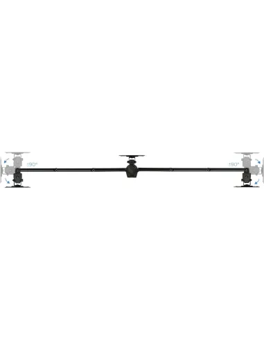 TooQ DB1327TN-B Soporte de Mesa Monitor 3 Brazos 13"-27" Máx. 8Kg Negro