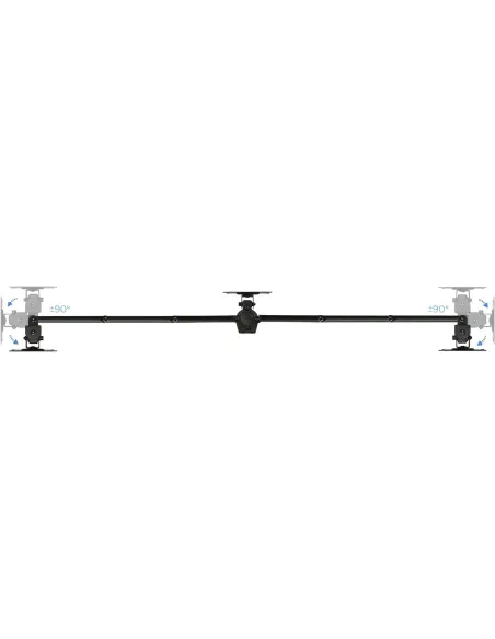 TooQ DB1327TN-B Soporte de Mesa Monitor 3 Brazos 13"-27" Máx. 8Kg Negro