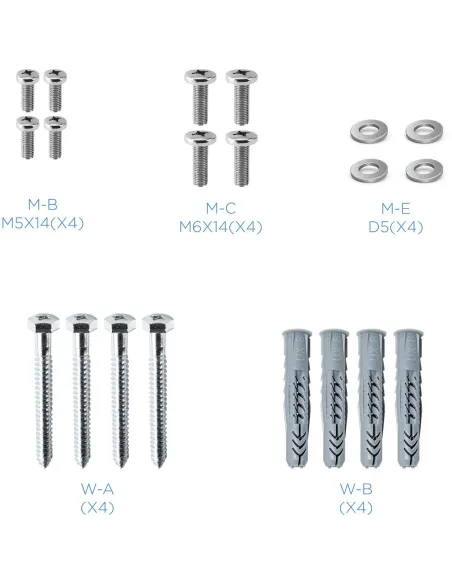 TooQ LP1023F-B Soporte de Pared Fijo para Monitor/TV 10"-23" Máx. 30Kg Negro