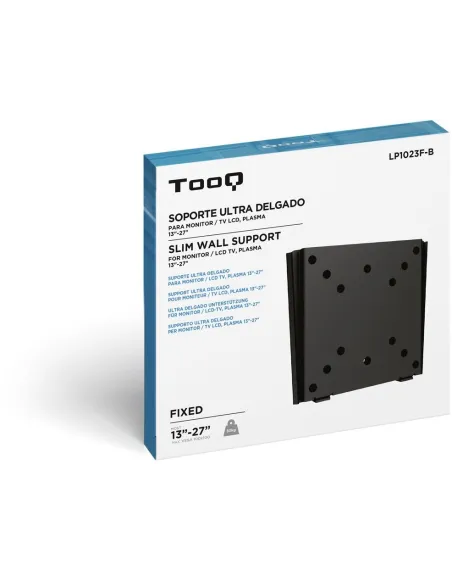 TooQ LP1023F-B Soporte de Pared Fijo para Monitor/TV 10"-23" Máx. 30Kg Negro