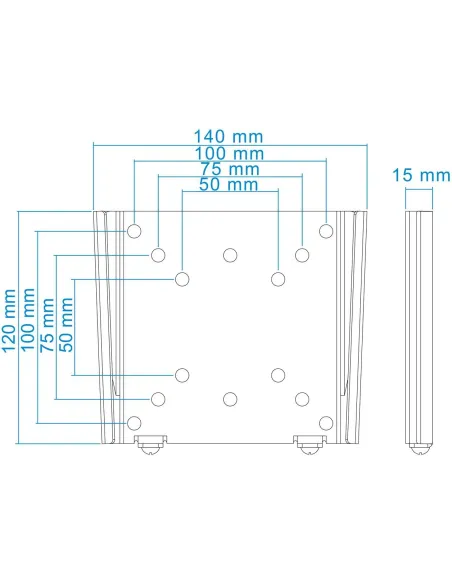 TooQ LP1023F-B Soporte de Pared Fijo para Monitor/TV 10"-23" Máx. 30Kg Negro