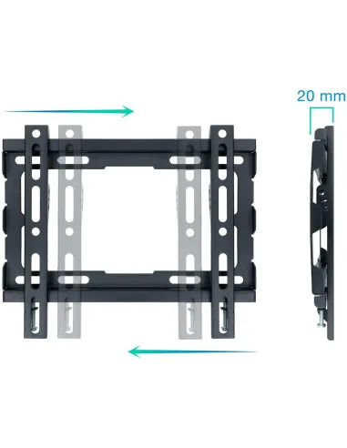 TooQ LP1043F-B Soporte de Pared para Monitor/TV 23"-43" Máx. 45Kg Negro