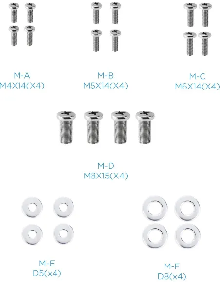 TooQ LP1043F-B Soporte de Pared para Monitor/TV 23"-43" Máx. 45Kg Negro