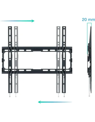 TooQ LP1070F-B Soporte de Pared para Monitor/TV 32"-70" Máx. 45Kg Negro