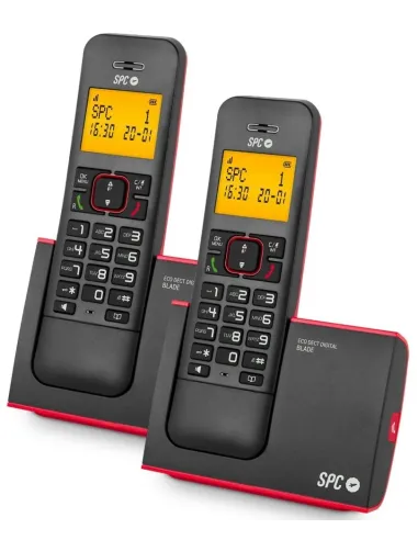 SPC DECT BLADE Teléfono Inalámbrico AG50 Rojo 2 Unidades