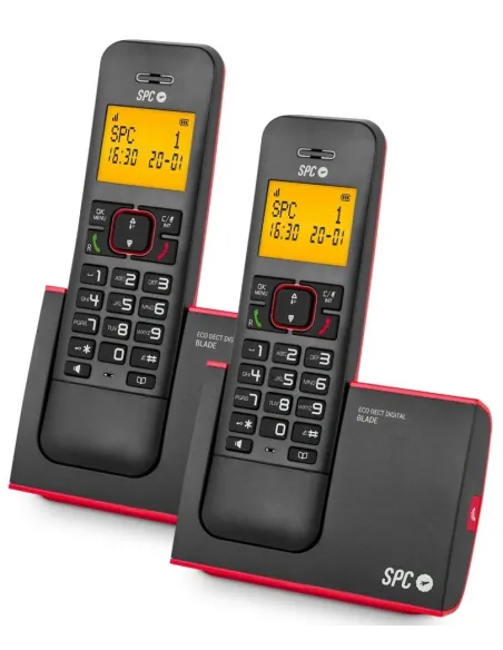 SPC DECT BLADE Teléfono Inalámbrico AG50 Rojo 2 Unidades