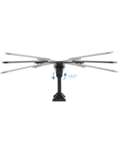 TooQ LP2255TN-B Soporte de Pared Giratorio e Inclinable para Monitor/TV 23"-55" Máx. 30Kg Negro