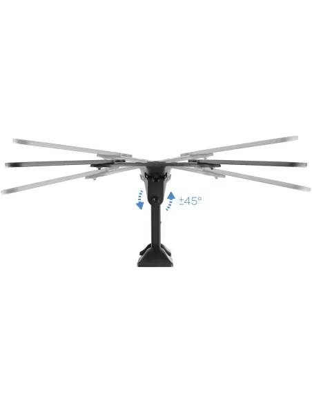 TooQ LP2255TN-B Soporte de Pared Giratorio e Inclinable para Monitor/TV 23"-55" Máx. 30Kg Negro