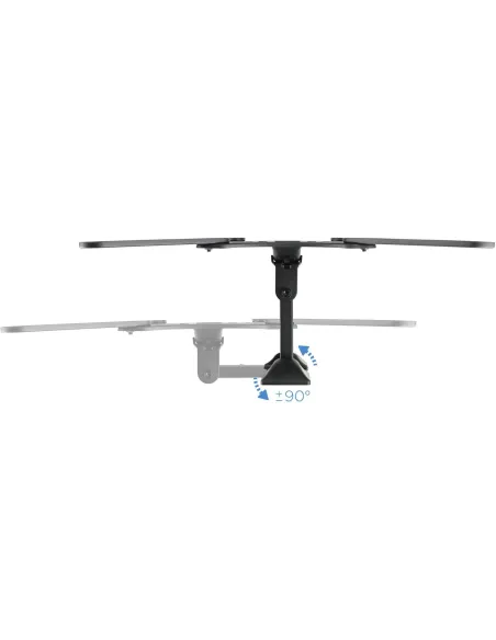 TooQ LP2255TN-B Soporte de Pared Giratorio e Inclinable para Monitor/TV 23"-55" Máx. 30Kg Negro