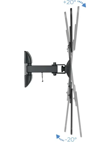 TooQ LP2255TN-B Soporte de Pared Giratorio e Inclinable para Monitor/TV 23"-55" Máx. 30Kg Negro