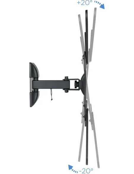 TooQ LP2255TN-B Soporte de Pared Giratorio e Inclinable para Monitor/TV 23"-55" Máx. 30Kg Negro