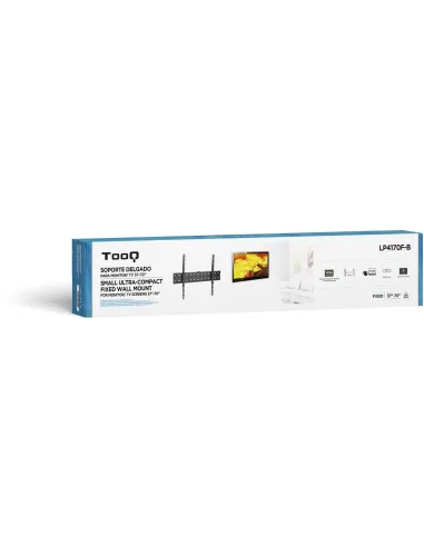 TooQ LP4170F-B Soporte de Pared Ultra Slim Fijo para Monitor/TV 37"-70" Máx. 40Kg Negro