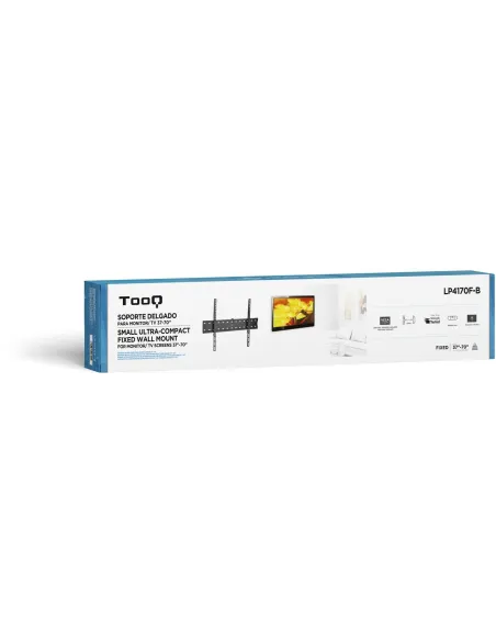 TooQ LP4170F-B Soporte de Pared Ultra Slim Fijo para Monitor/TV 37"-70" Máx. 40Kg Negro