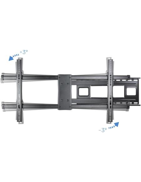 TooQ LP4380XL-B Soporte de Pared Inclinable y Giratorio para Monitor/TV 43"-80" Máx. 50Kg Negro