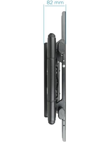 TooQ LP4380XL-B Soporte de Pared Inclinable y Giratorio para Monitor/TV 43"-80" Máx. 50Kg Negro