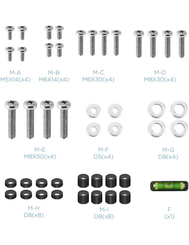 TooQ LP4390F-B Soporte de Pared Fijo para Monitor/TV 43"-90" Máx. 70Kg Negro