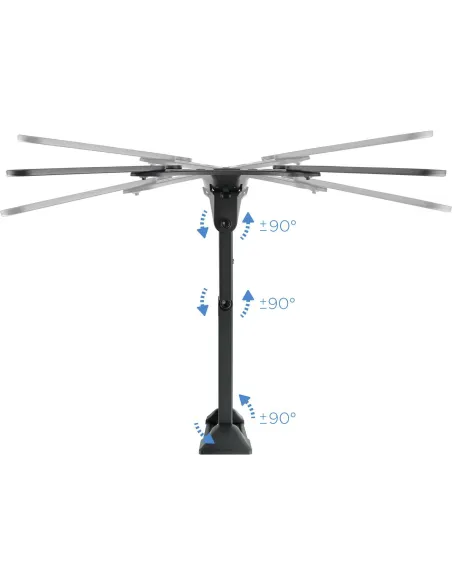 TooQ LP6055TN-B Soporte de Pared Inclinable y Giratorio para Monitor/TV 23"-55" Máx. 30Kg Negro