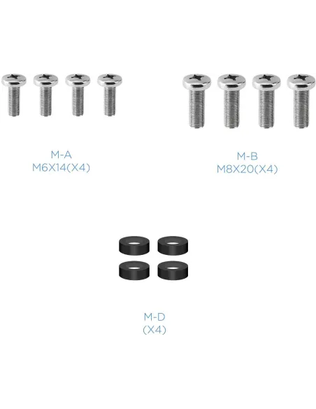 TooQ LP6055TN-B Soporte de Pared Inclinable y Giratorio para Monitor/TV 23"-55" Máx. 30Kg Negro