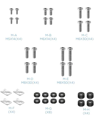 TooQ LP6070TN-B Soporte de Pared Inclinable y Giratorio para Monitor/TV 37"-70" Máx. 50Kg Negro