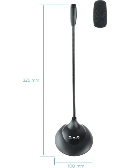 TooQ TQMM-213 Micrófono Multimedia Flexible Jack 3.5 mm Negro
