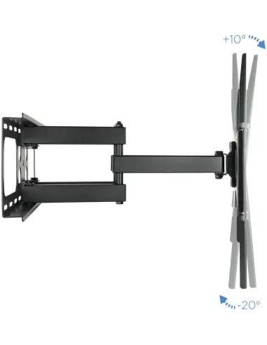 TooQ LP6270TN-B Soporte de Pared Inclinable y Giratorio para Monitor/TV 37"-70" Máx. 50 Kg Negro