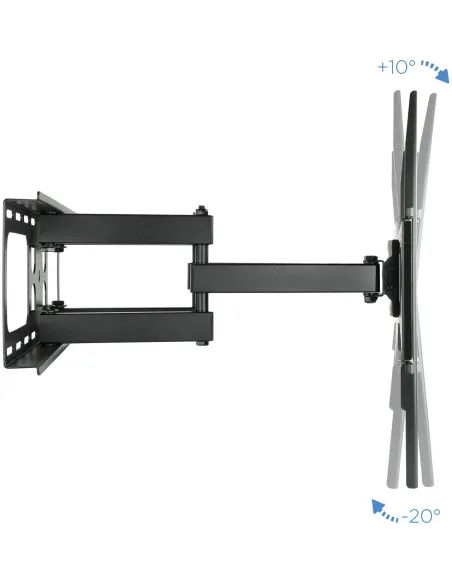 TooQ LP6270TN-B Soporte de Pared Inclinable y Giratorio para Monitor/TV 37"-70" Máx. 50 Kg Negro